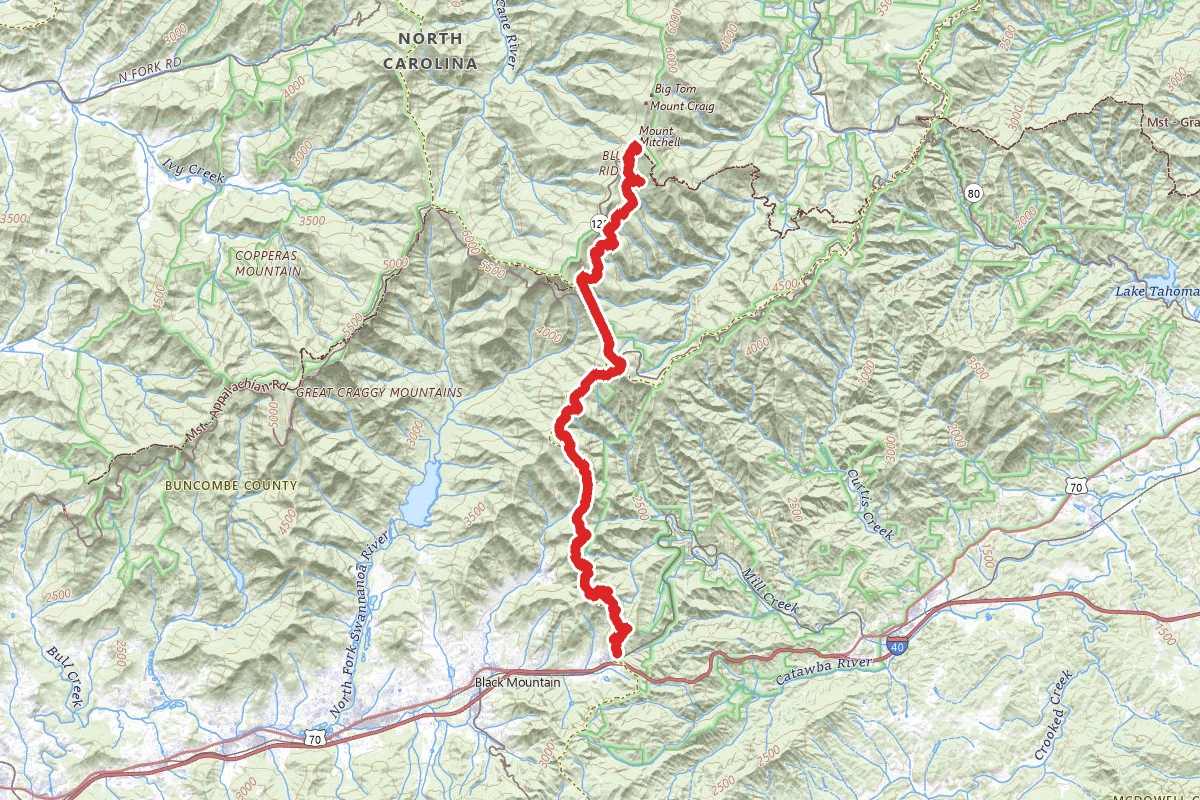 Ridgecrest to Mount Mitchell