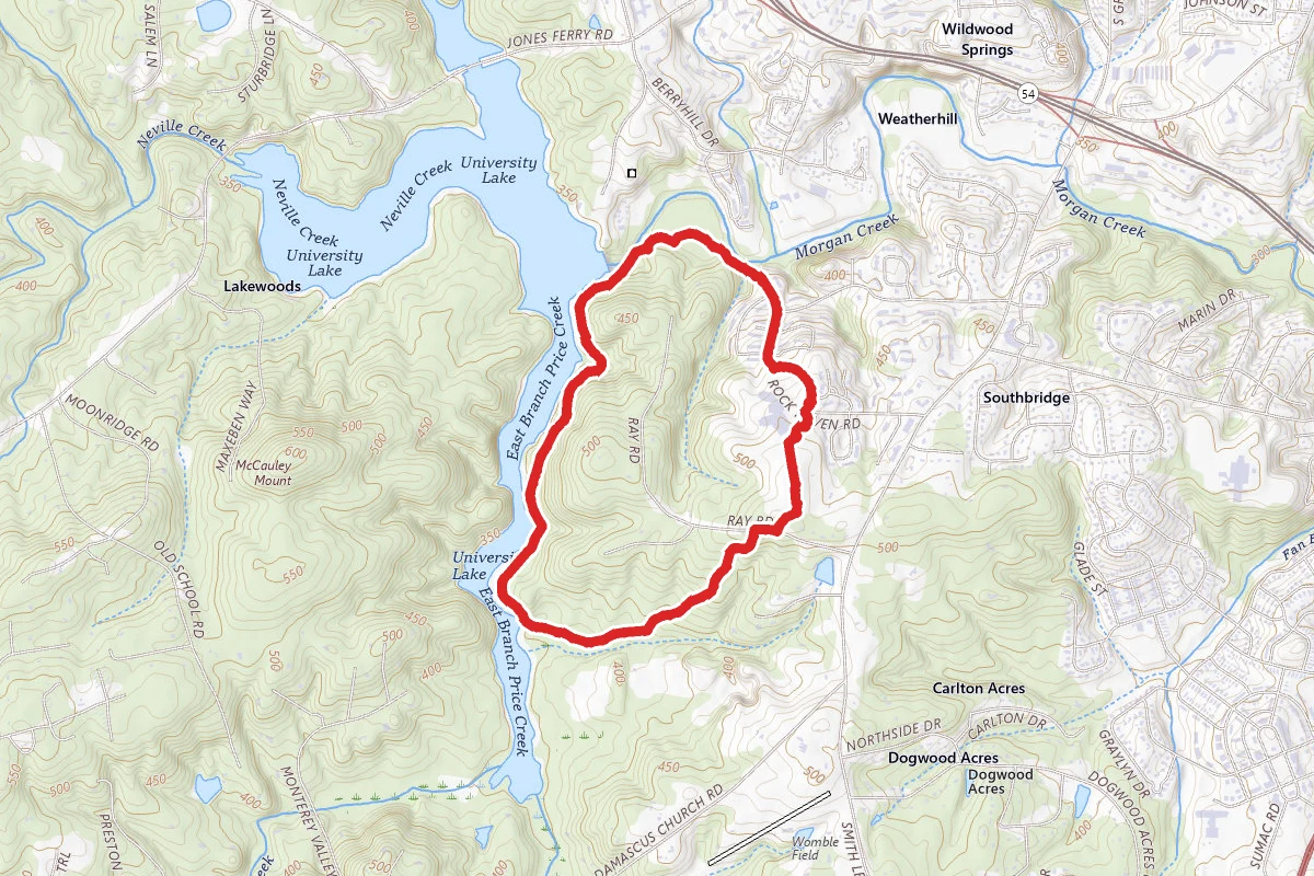 Carrboro and University Lake Loop