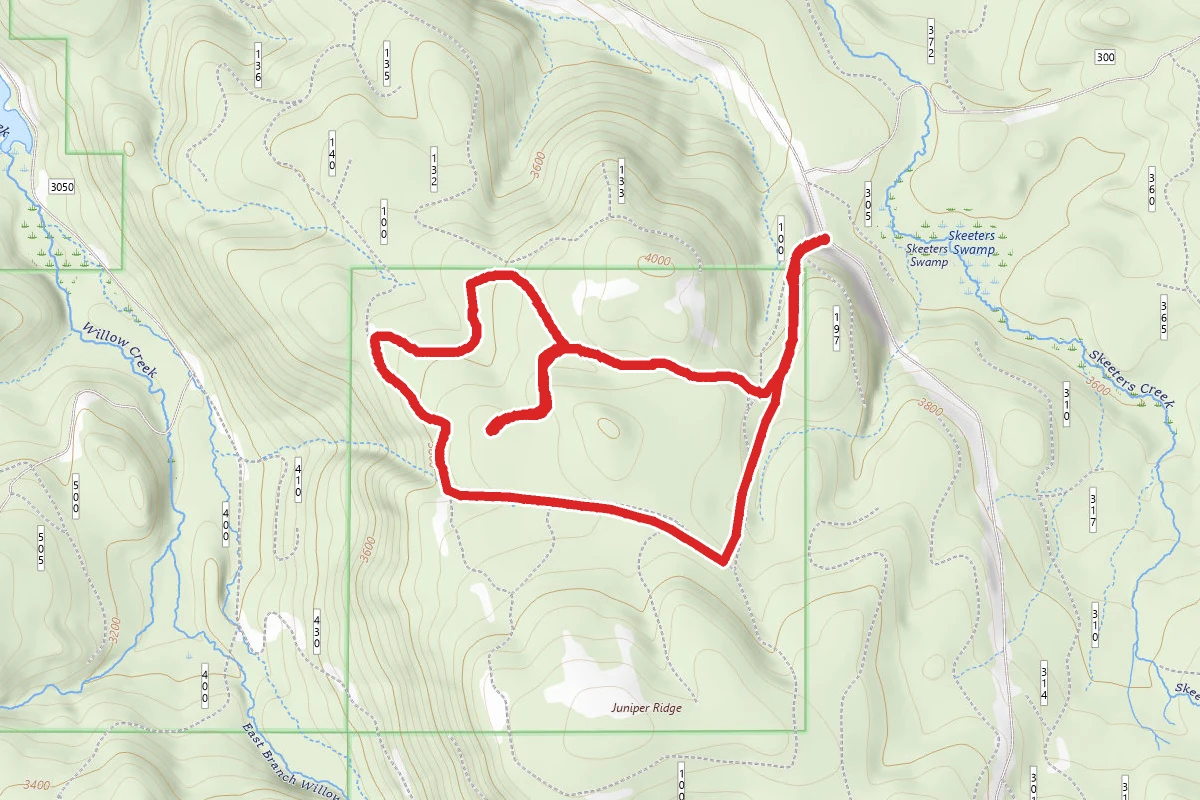 Buttefalls Fish Lake Road and Jeep Trail