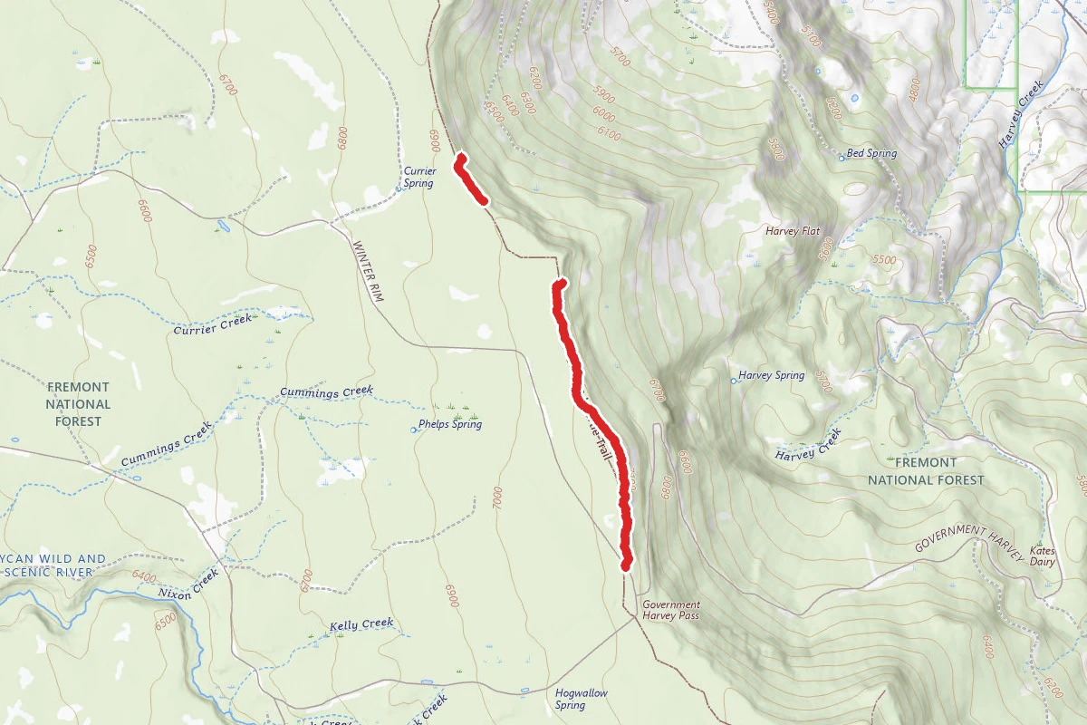 Fremont NRT Winter Rim Trail