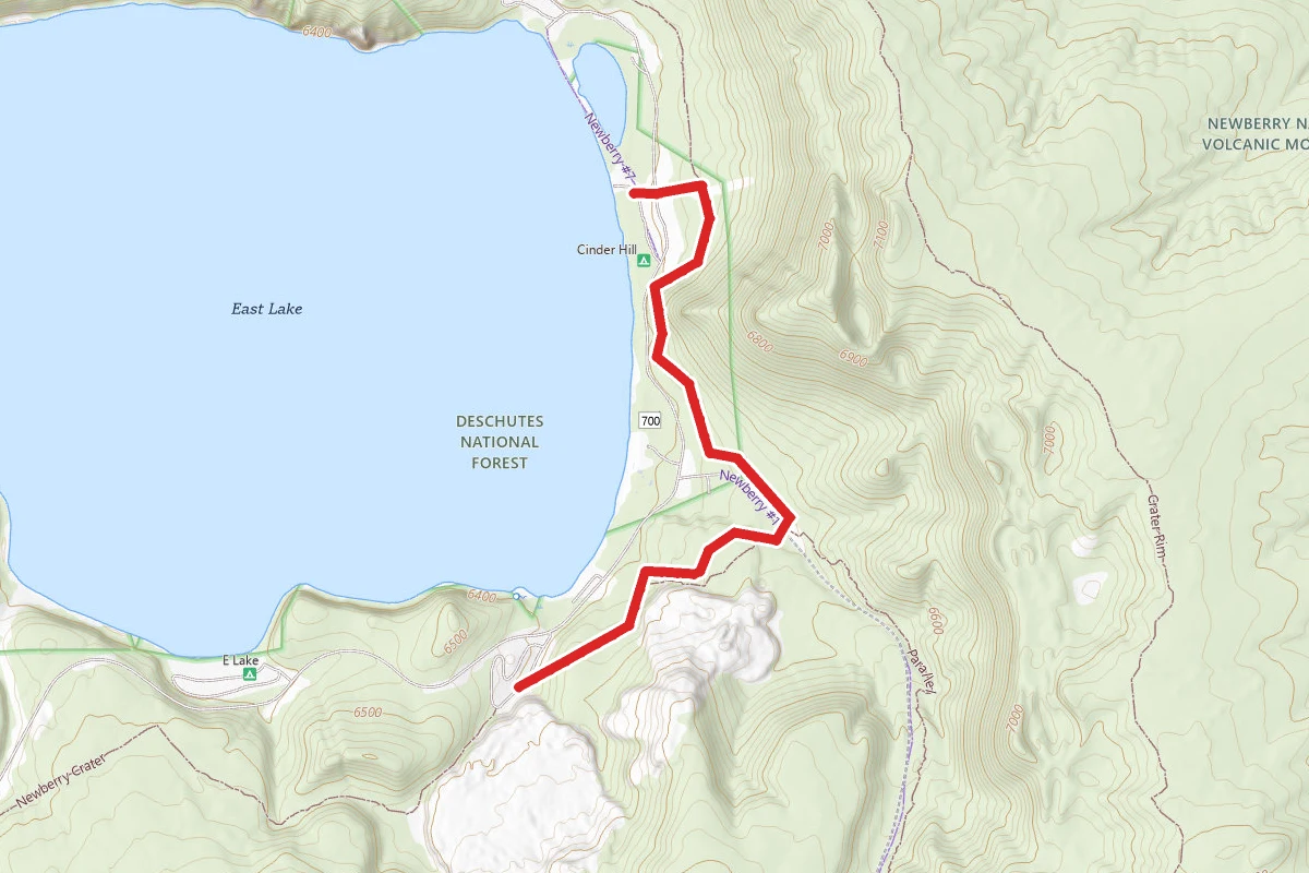 Newberry Crater Trail to East Lake Hot Springs