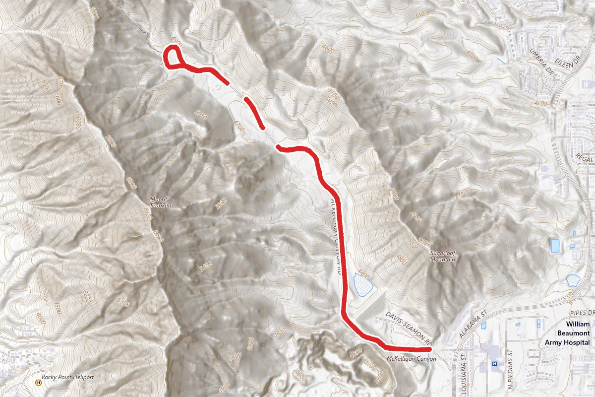 McKelligon Canyon Road