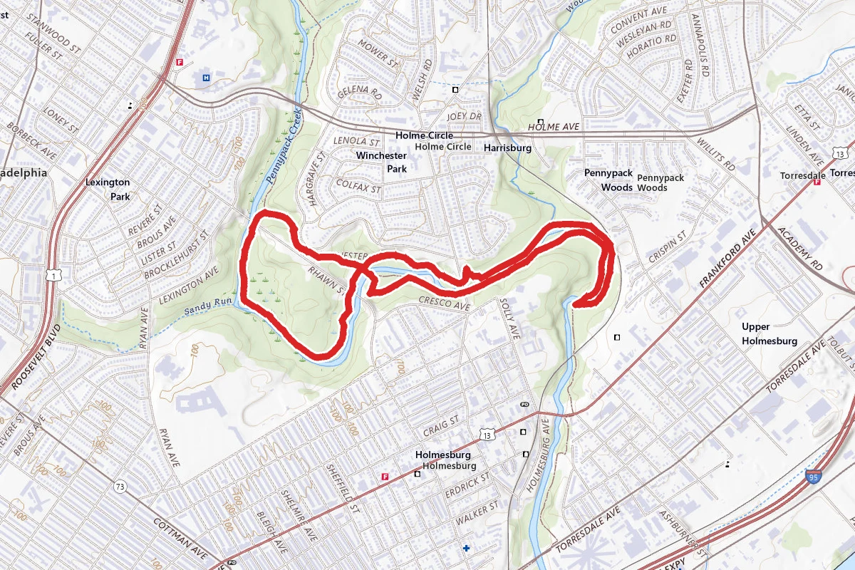 Pennypack Park Trail South Side