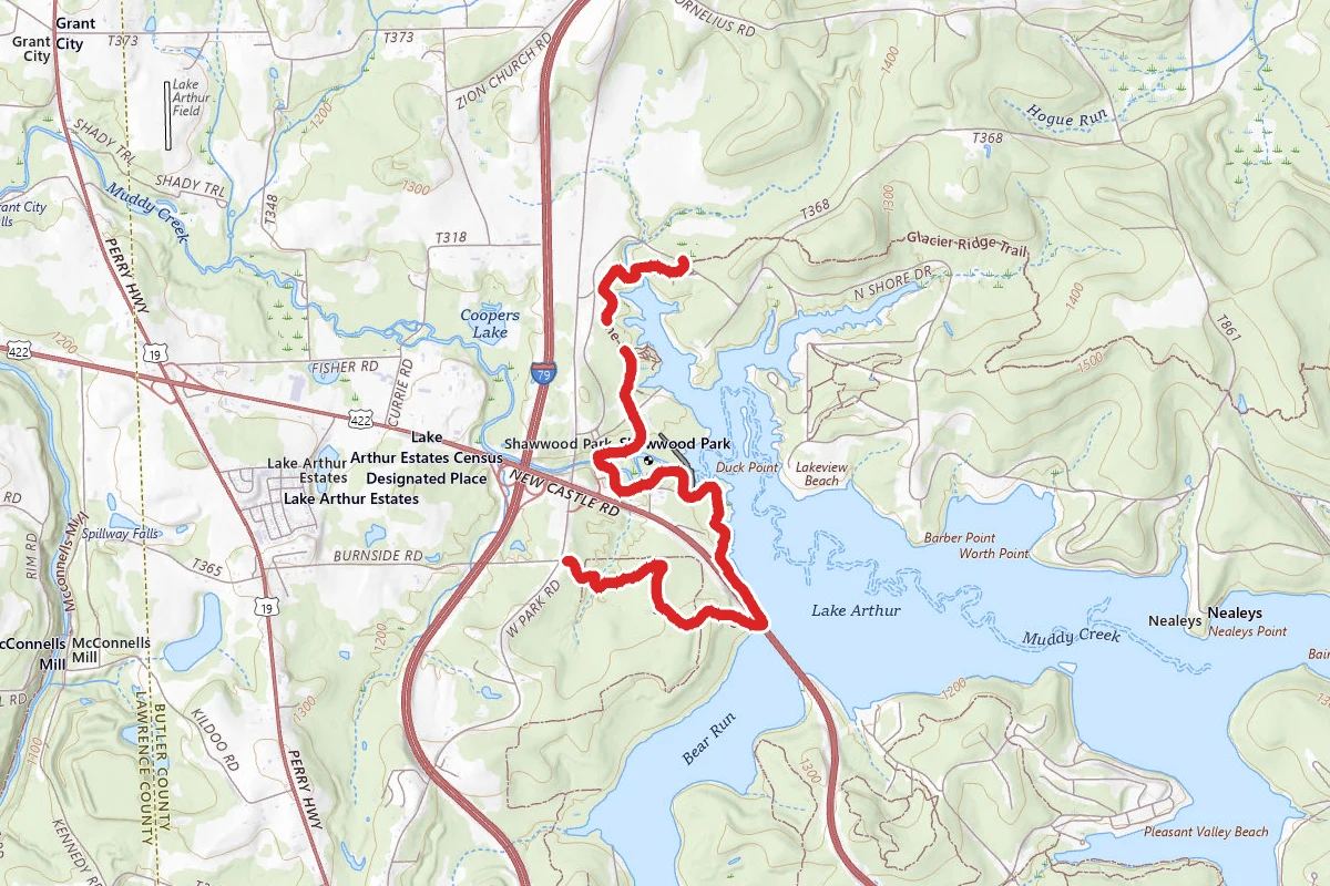 Northwest Lake Arthur Trail