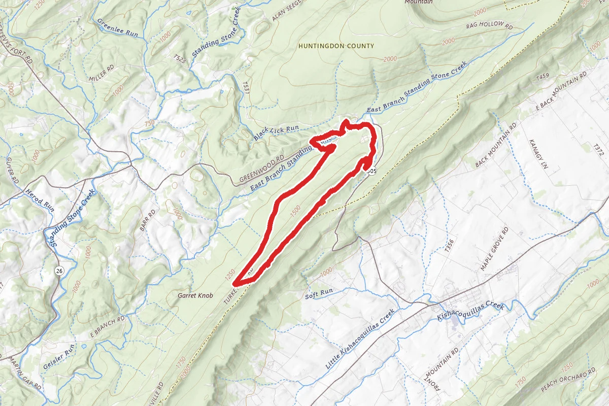Standing Stone Trail and Turkey Hill Rd Loop