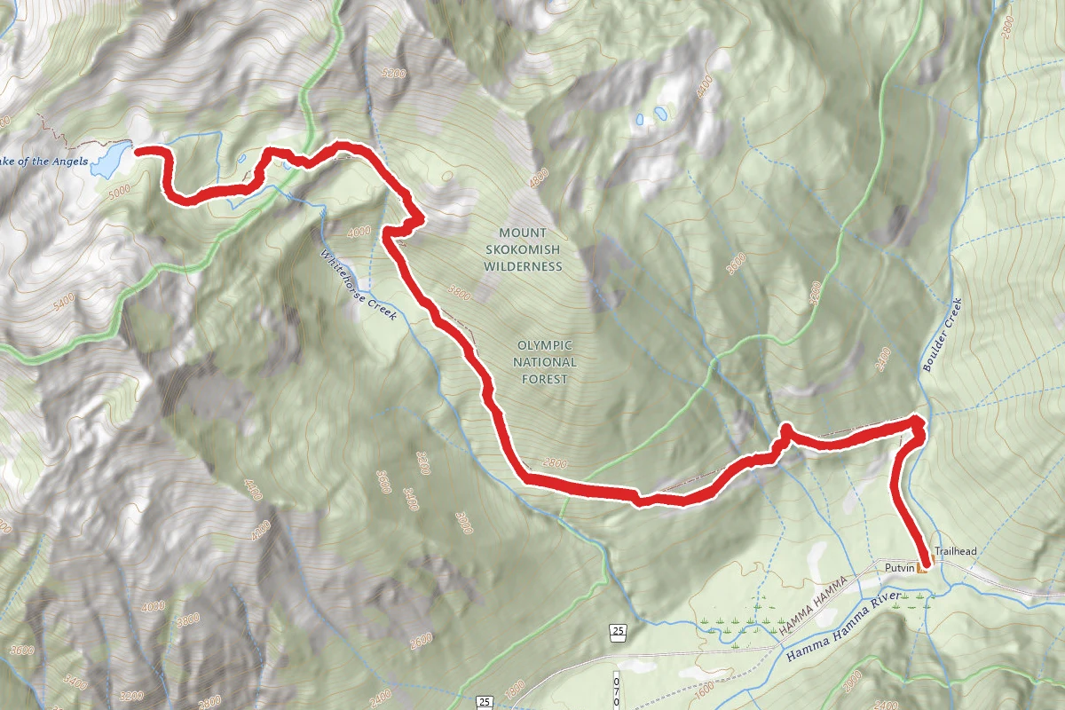 Putvin Trail to Lake of the Angels