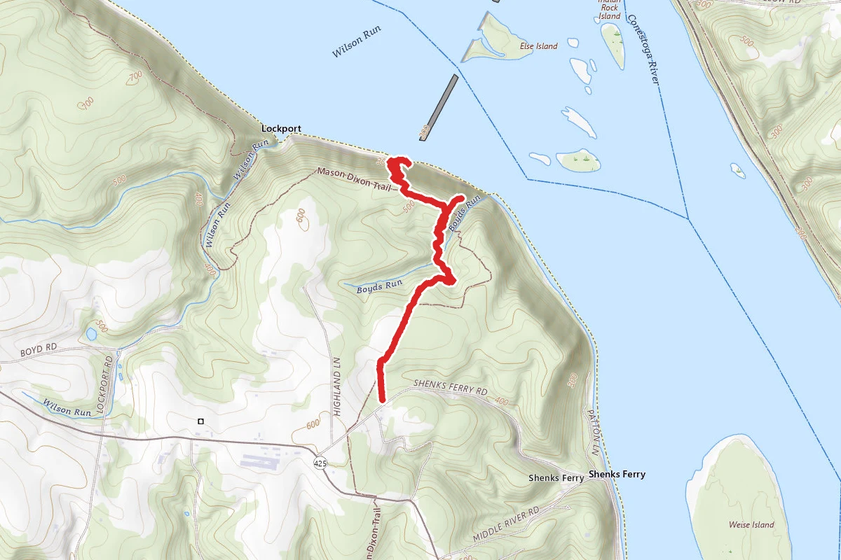 Mason-Dixon Trail to Susquehanna River