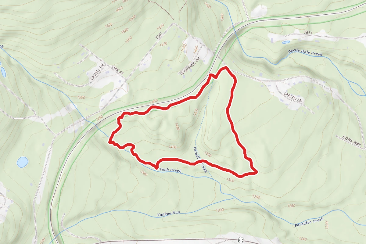 Kurmes Paradise Creek Nature Preserve from Devils Hole Road