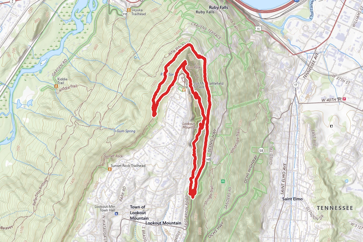 Cravens House, Point Park and Hardy Trail