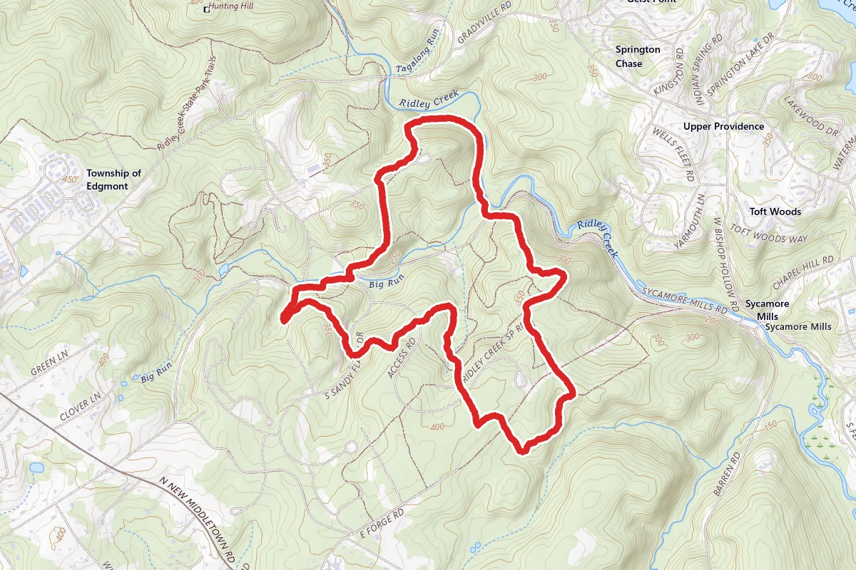 Ridley Creek Full White Trail Loop