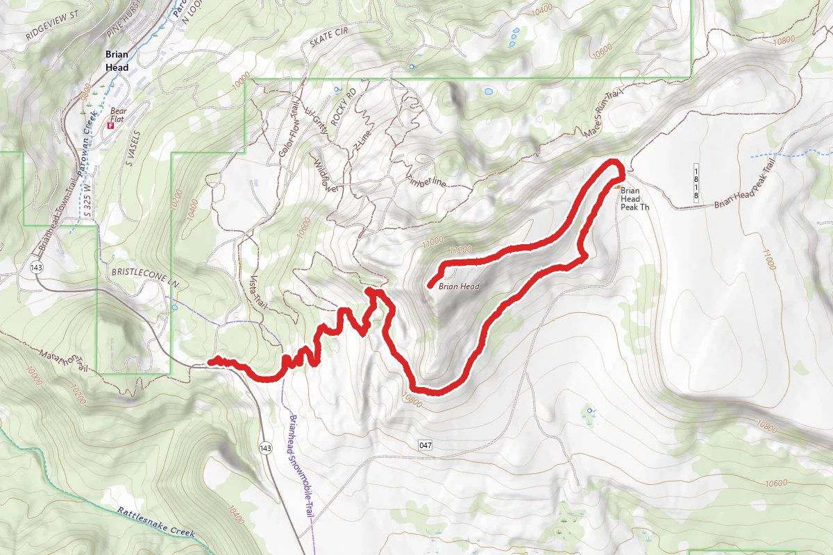 Brian's Head via Marathon Trail