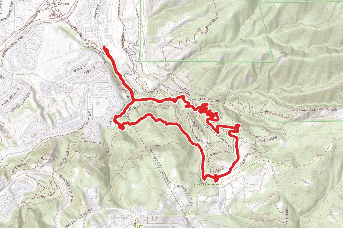 Clarks Trail and Corner Canyon Road Loop