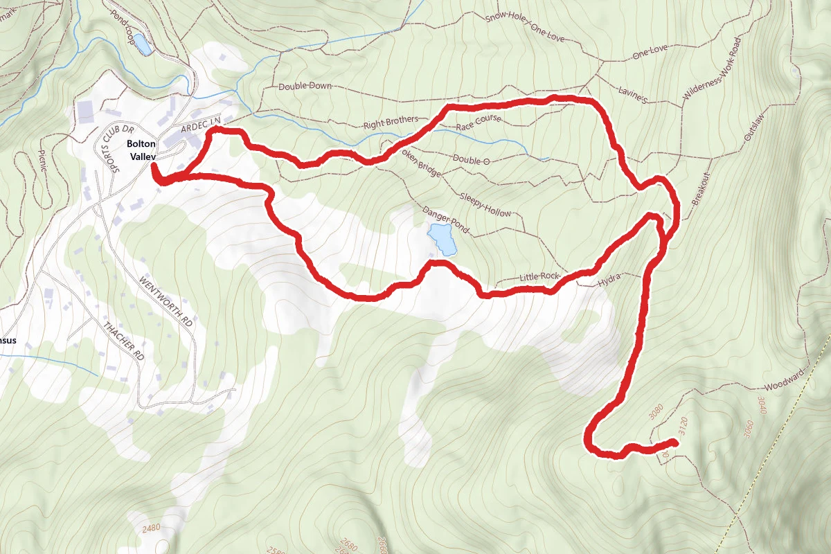 Bear Run, Sherman's Pass and Lower Fanny Hill