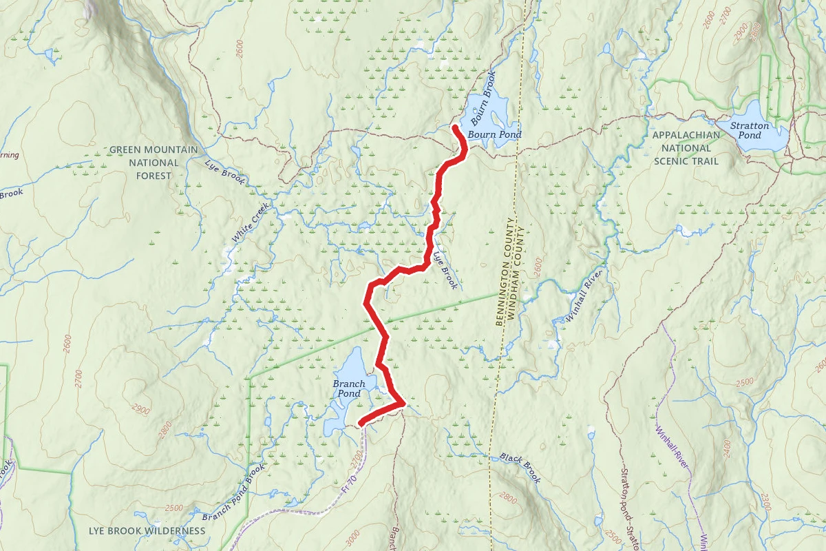 Bourne Pond via Branch Pond Trail