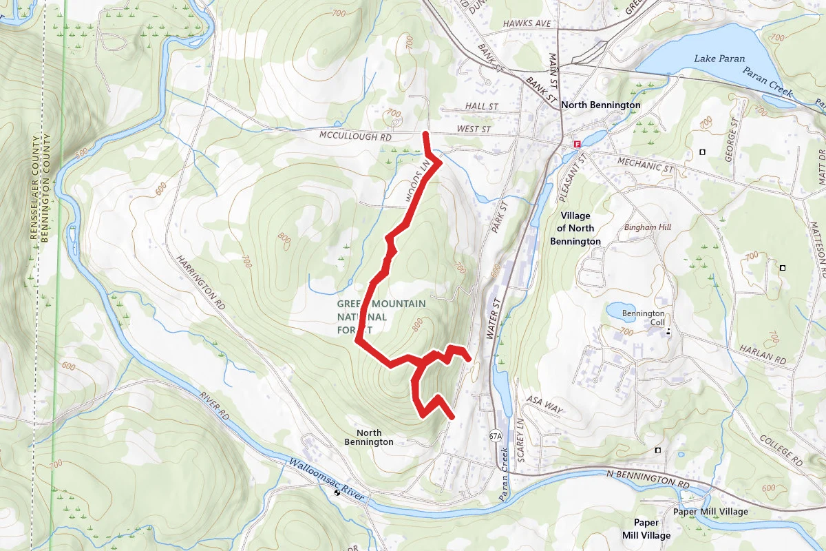 Short Aldrich Trail and Park Street Spur