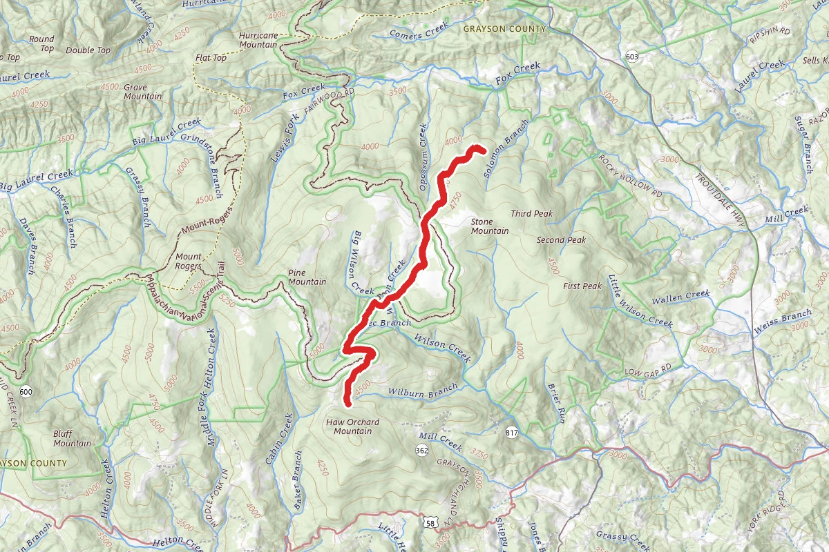 Scales Trail Via Appalachian Trail