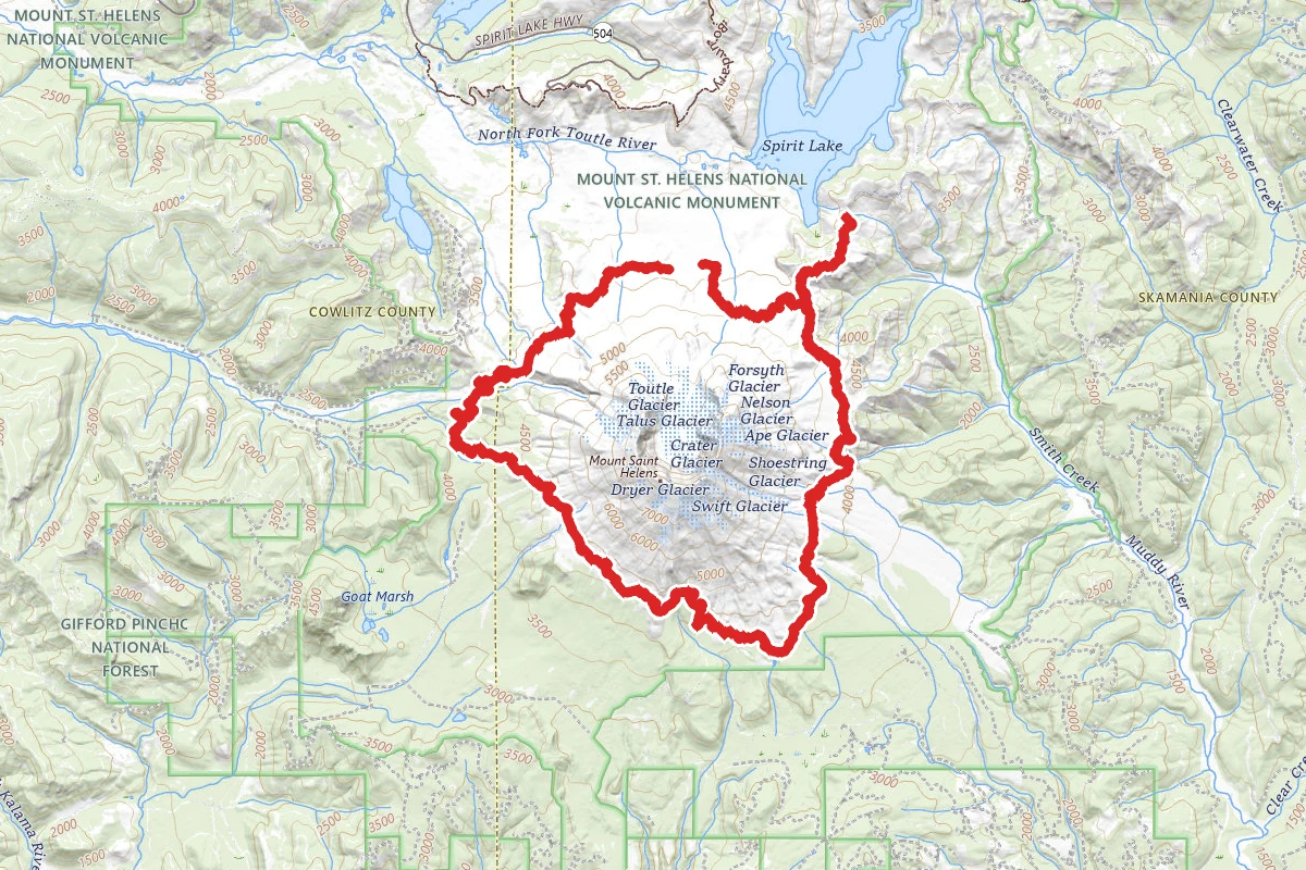 Mount St. Helens Loop Trail from Windy Ridge