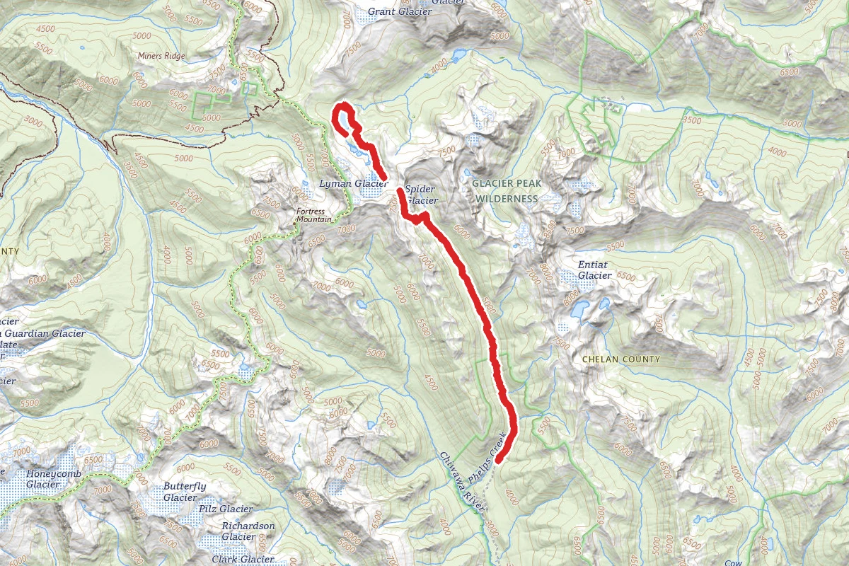 Phelps Creek Trail to Lyman Lake