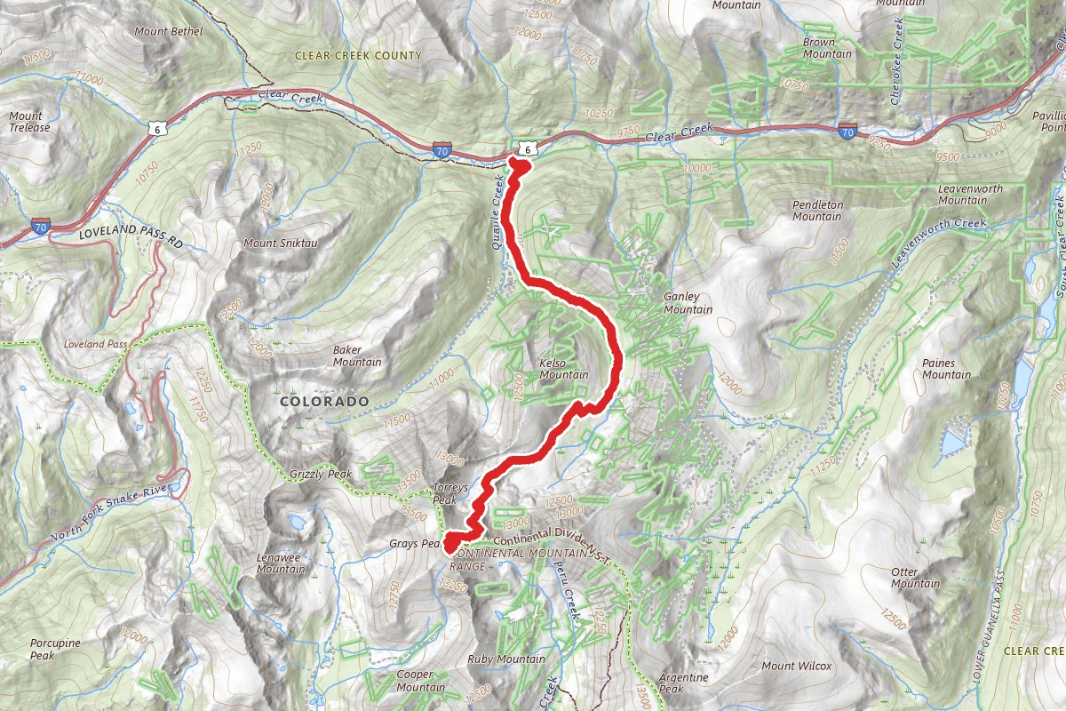 Grays Peak Trail from I-70