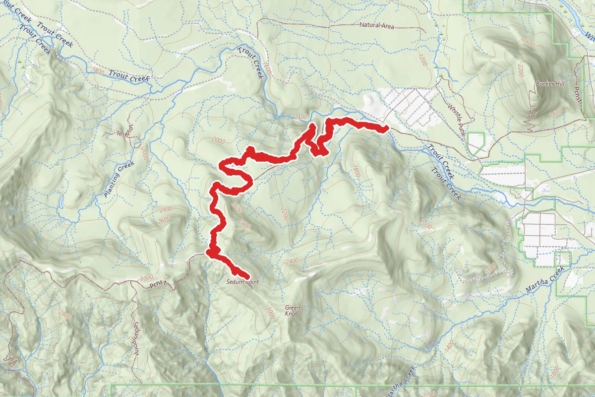 Trout Creek to Sedium Point via Pacific Crest Trail