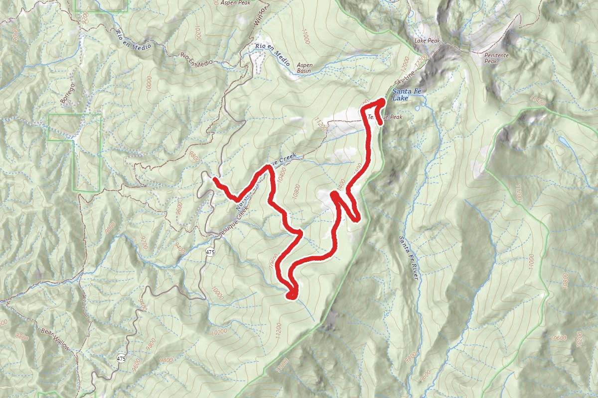 Tesuque Peak via Aspen Vista Trail FR 102