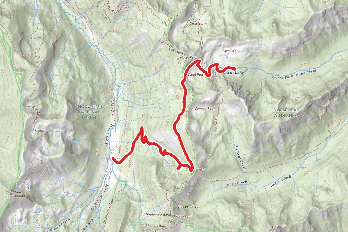 Basin Lake via Bullion Basin Trail
