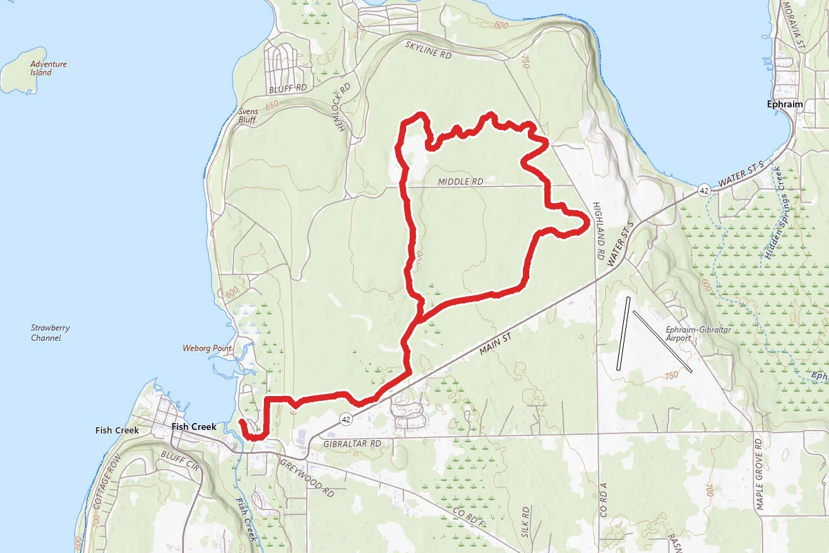 PSP Main to PSP Trailhead Loop