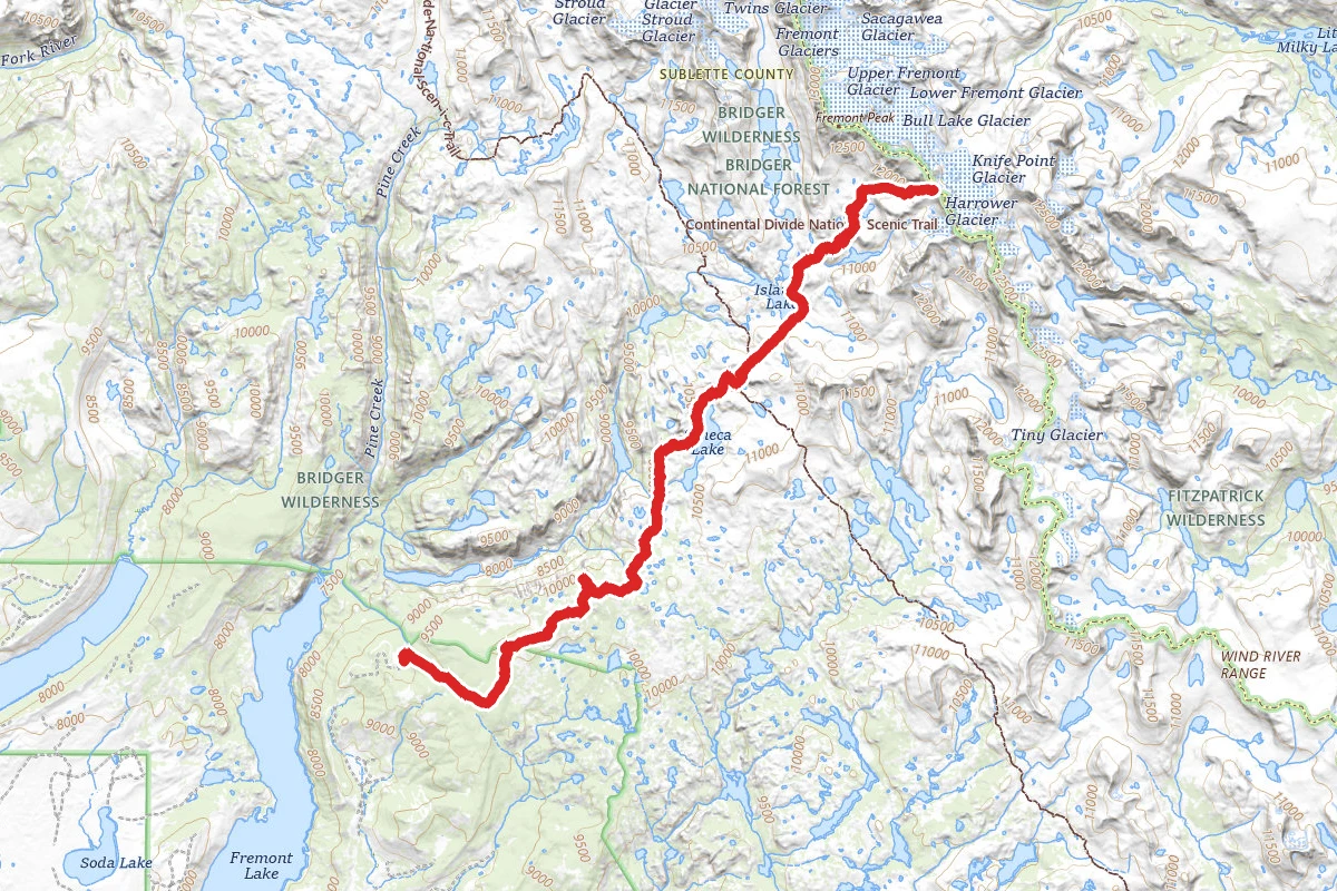Pole Creek Trail, Seneca Lake Trail, and Indian Pass