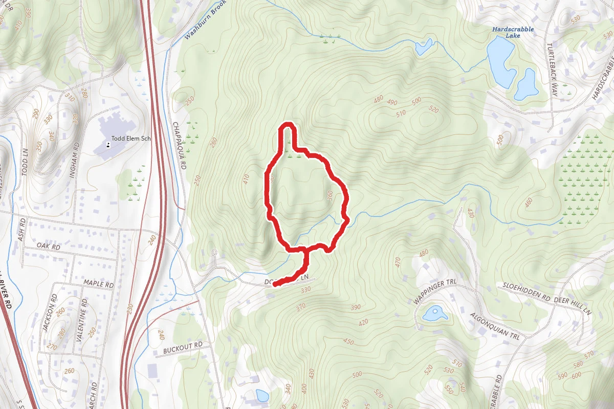 Hardscrabble Wilderness Area White, Yellow, Orange Loop