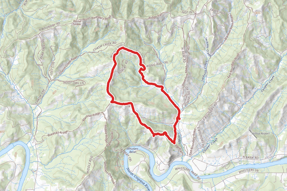 Thistle Ridge, Middle Ridge, and North Gate Loop