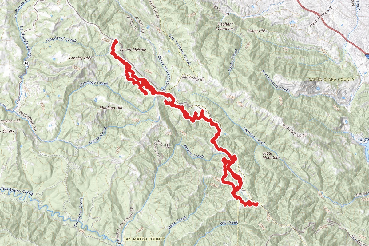 Bay Area Ridge Trail, Russian Ridge and Long Ridge MTB