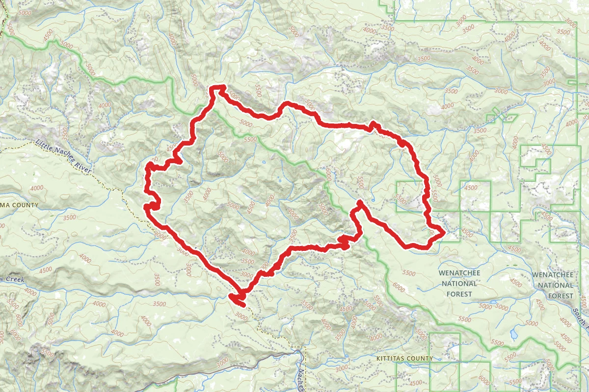Quartz Creek, Manastash Creek, Frost Mountain, Taneum Creek, and Greek Creek OHV Loop