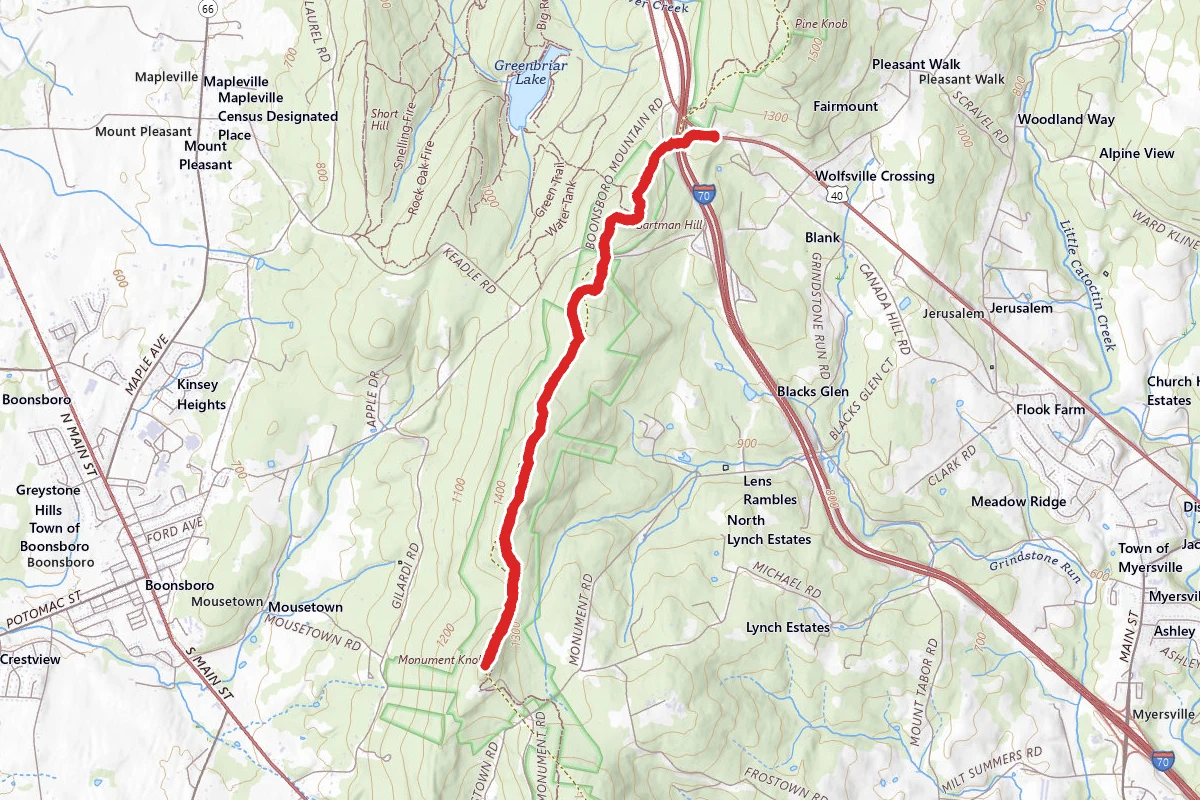 Monument Knob via Appalachian Trail