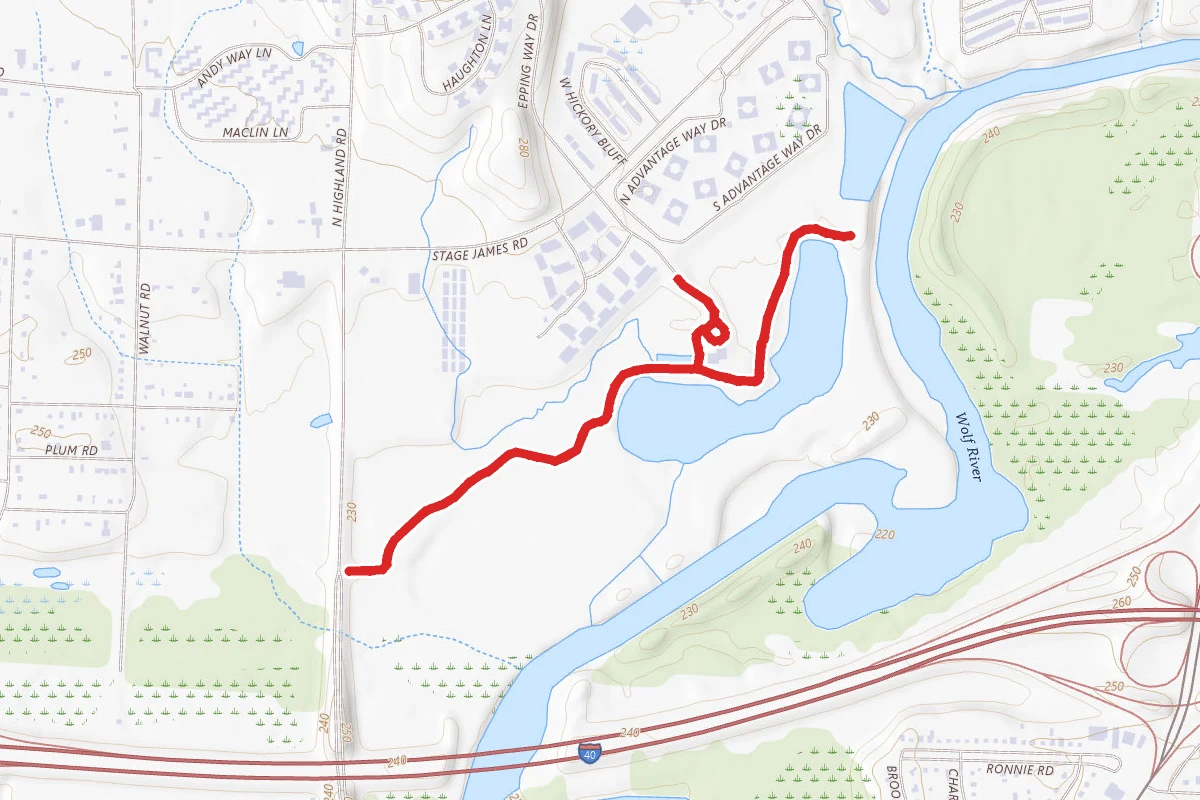 Wolf River Greenway via Epping Way Drive