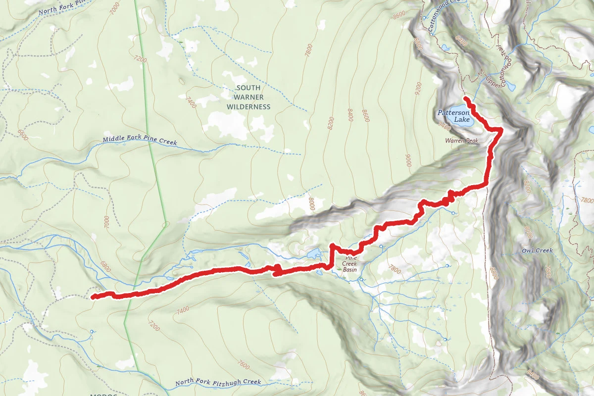 Pine Creek to Lake Patterson
