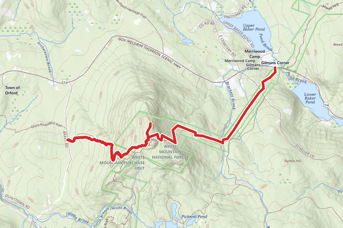 Smarts Mountain and Mount Cube via Appalachian Trail