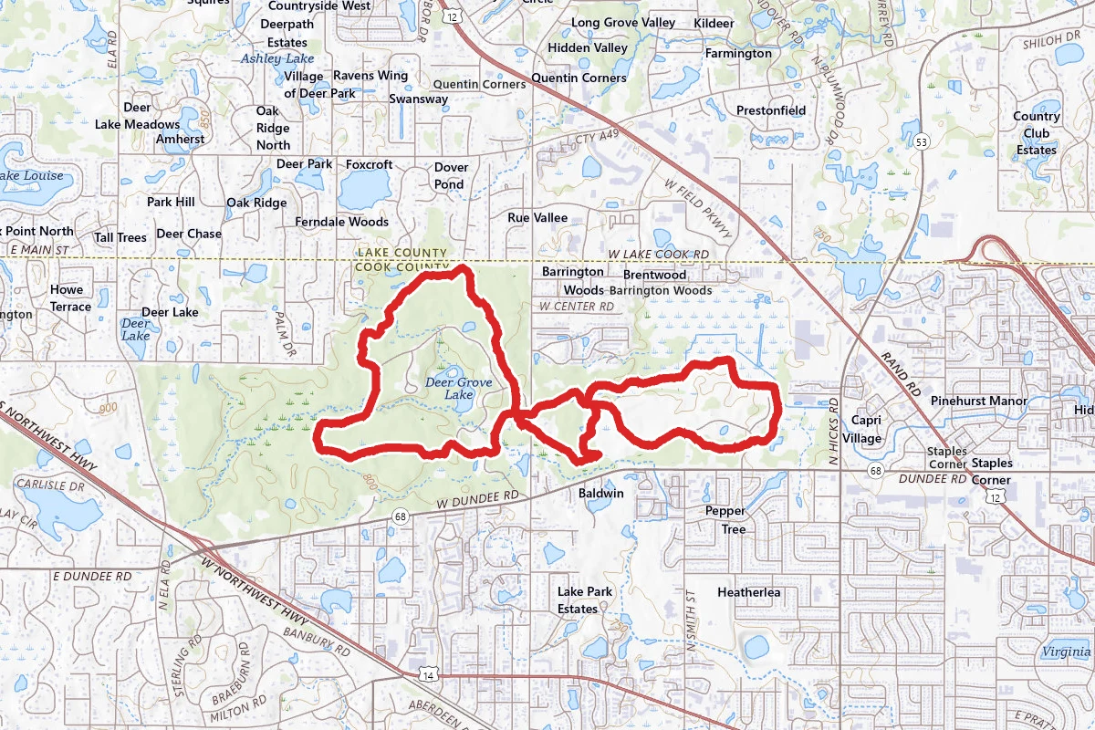 Deer Grove East Red, Black and Brown Loop