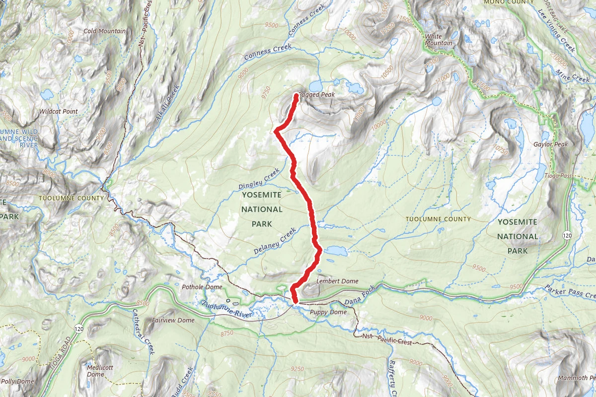 Ragged Peak Via Dog Lake Trail