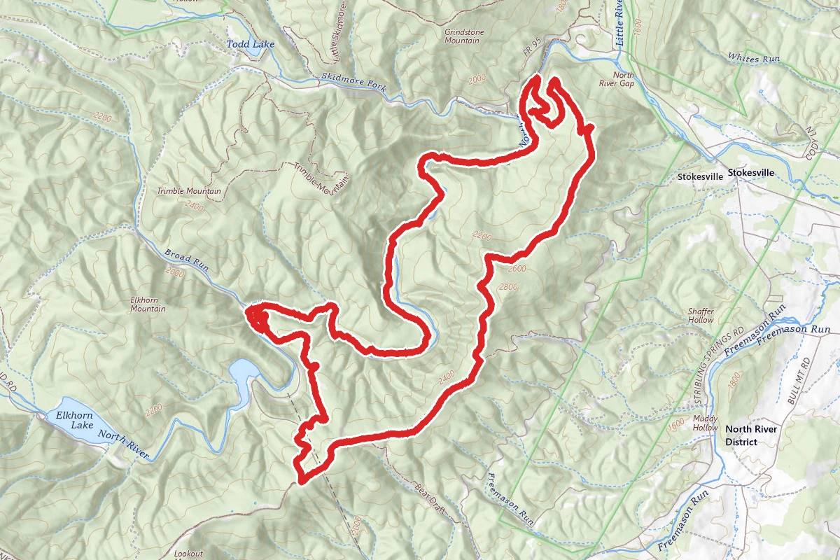 North River Gorge and WIld Oak Loop from Staunton Rd FR95B