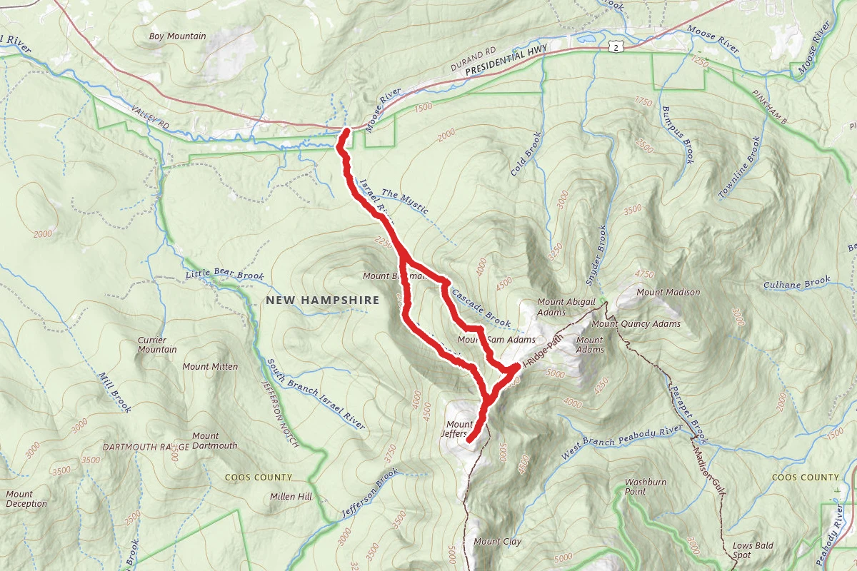 Mount Jefferson and Adams Five Via Castle Ravine