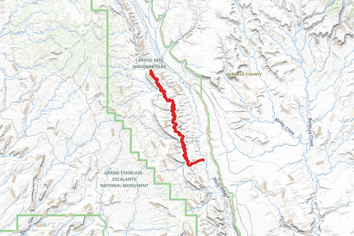 Lower Muley Twist Canyon Route