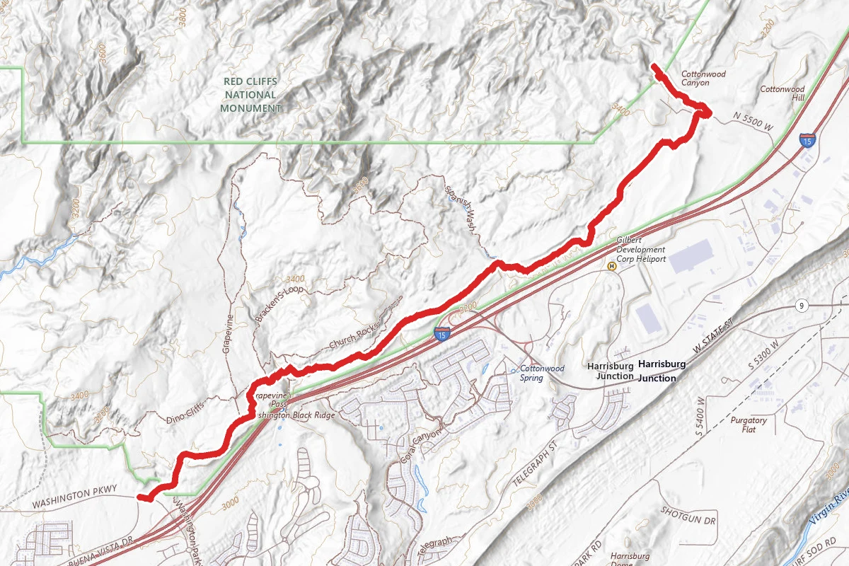 Church Rocks South to Tunnel Trail