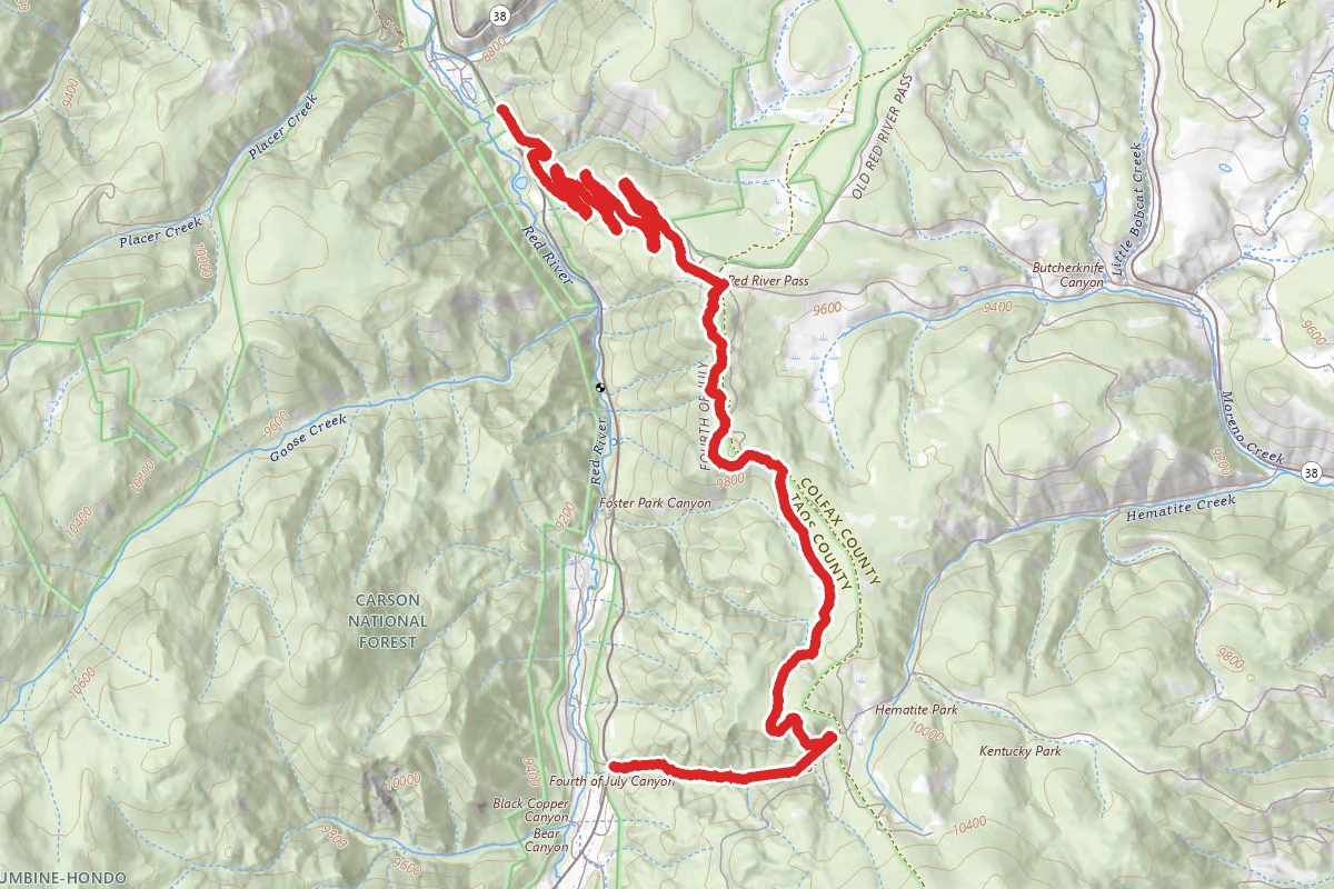 Red River Pass and Fourth of July Canyon OHV Route