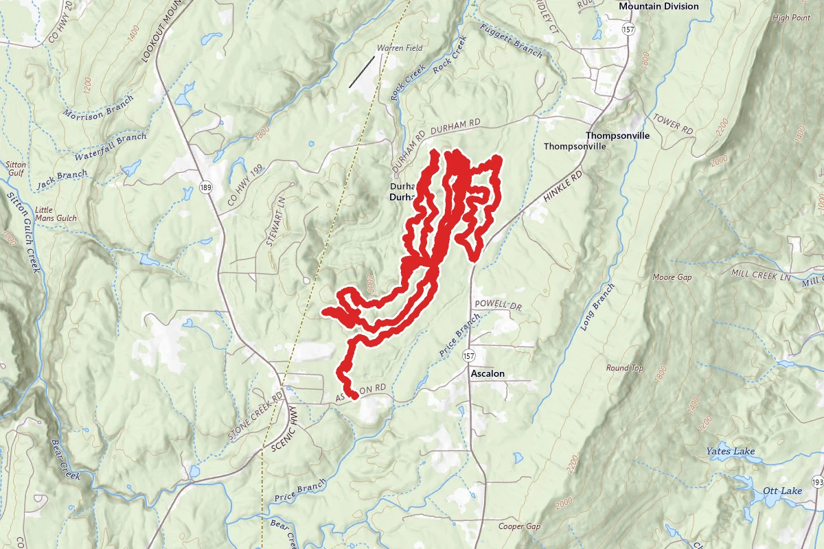 Five Points Recreation Area Loop from Ascalon Trailhead