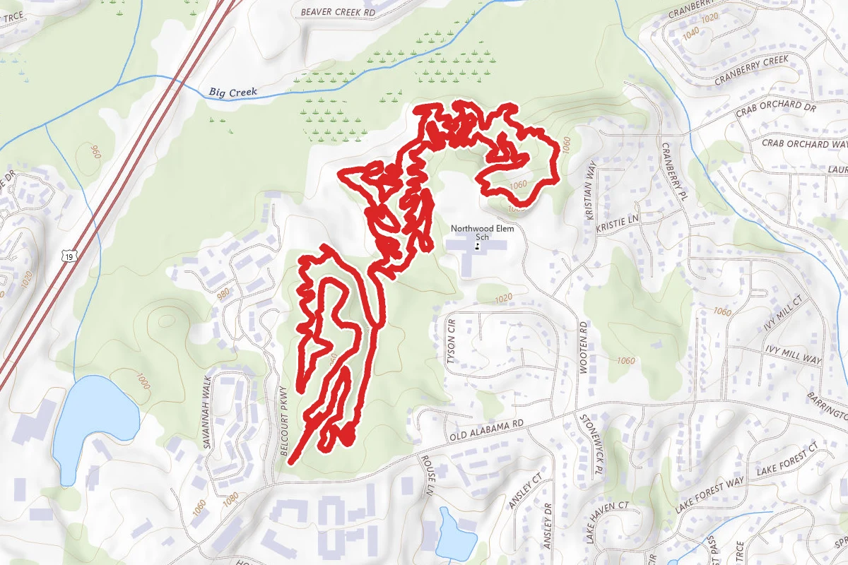 Troll, Hurts So Good, Pine Hill, Climbing Snake, Stumpys Loop