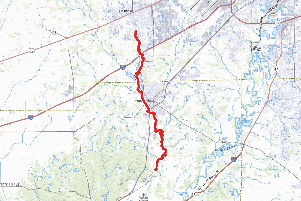 White Lick Creek From Plainfield To Brooklyn