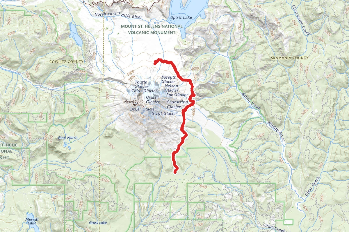 June Lake Trail to Loowit Falls