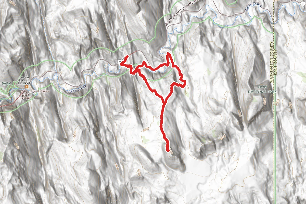 6460 Lost Peak Trail route map