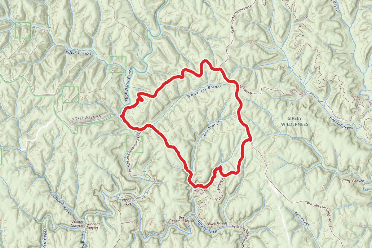 Northwest, Bunyan Hill and East Bee Branch Canyon Loop