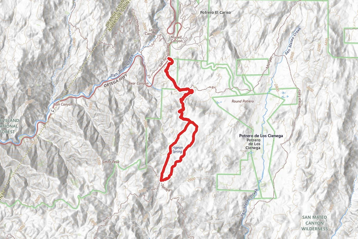 Bear Canyon Loop Trail to Pigeon Spring